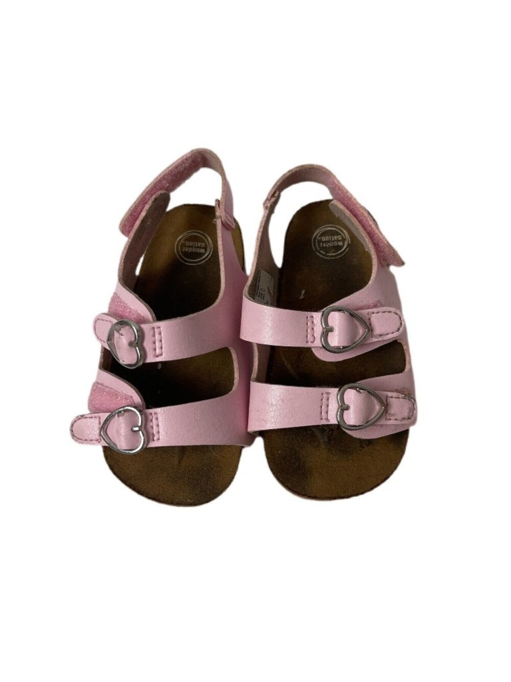 Toddler Wonder Nation Pink Heart Sandals Size 9 Adjustable Straps